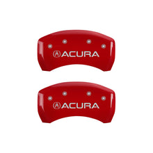 Load image into Gallery viewer, MGP 4 Caliper Covers Engraved Front &amp; Rear Acura Yellow finish black ch
