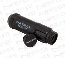 Load image into Gallery viewer, NRG 700 Series M12 X 1.25 Steel Lug Nut w/Dust Cap Cover Set 21 Pc w/Locks &amp; Lock Socket - Black
