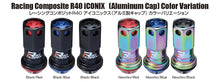 Load image into Gallery viewer, Project Kics 16+4 Neo Chrome Lock &amp; Lug Nuts R40 Iconix - 14X1.25 (Black Cap)
