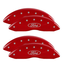 Load image into Gallery viewer, MGP 4 Caliper Covers Engraved Front &amp; Rear MGP Red finish silver ch
