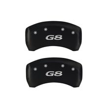 Load image into Gallery viewer, MGP 4 Caliper Covers Engraved Front Pontiac Engraved Rear G8 Red finish silver ch
