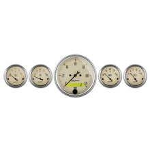 Load image into Gallery viewer, AutoMeter Gauge Kit 5 Pc. 3-1/8in. &amp; 2-1/16in. Elec. Speedometer Antique Beige
