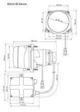 Load image into Gallery viewer, Hella 90MM Bi-Xenon High/Low Beam Module Head Lamp
