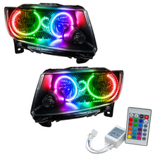 Load image into Gallery viewer, Oracle 11-13 Jeep Grand Cherokee SMD HL (Non-HID) - Chrome - ColorSHIFT w/ Simple Controller
