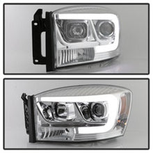 Load image into Gallery viewer, Spyder Dodge Ram 1500 06-08 V2 Projector Headlights - Light Bar DRL - Chrome (PRO-YD-DR06V2-LB-C)
