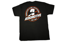 Load image into Gallery viewer, Aeromotive Standard Logo Black/Red T-Shirt - Small
