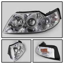 Load image into Gallery viewer, Spyder Ford Mustang 99-04 Projector Headlights LED Halo Chrome High H1 Low H1 PRO-YD-FM99-1PC-AM-C
