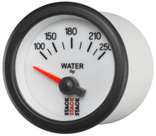Load image into Gallery viewer, Autometer Stack 52mm 100-250 Deg F 1/8in NPTF Electric Water Temp Gauge - White
