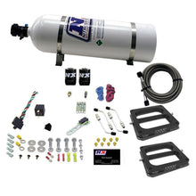 Load image into Gallery viewer, Nitrous Express Dual Dom/Alc Nitrous Kit (100-500HP) w/15lb Bottle
