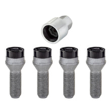 Load image into Gallery viewer, McGard Wheel Lock Bolt Set - 4pk. (Cone Seat) M14X1.5 / 17mm Hex / 31.0mm Shank Length - Black
