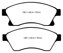 Load image into Gallery viewer, EBC 11+ Chevrolet Cruze 1.4 Turbo (10.9 inch front rotor) Greenstuff Front Brake Pads
