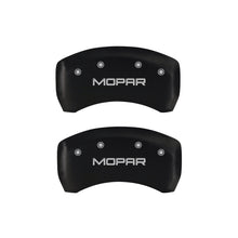 Load image into Gallery viewer, MGP 4 Caliper Covers Engraved Front &amp; Rear MOPAR Red finish silver ch
