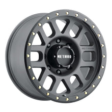 Load image into Gallery viewer, Method MR309 Grid 17x8.5 0mm Offset 8x6.5 130.81mm CB Titanium/Black Street Loc Wheel
