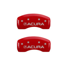 Load image into Gallery viewer, MGP 4 Caliper Covers Engraved Front &amp; Rear Acura Yellow finish black ch
