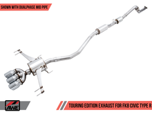 Load image into Gallery viewer, AWE Tuning 2017+ Honda Civic Type R Touring Edition Exhaust w/Front &amp; Mid Pipes - Chrome Silver Tips
