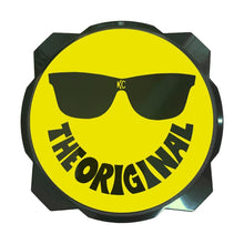 Load image into Gallery viewer, KC HiLiTES 6in. Hard Cover for Gravity Pro6 LED Lights (Single) - Smiley Face- Yellow/Black KC Logo
