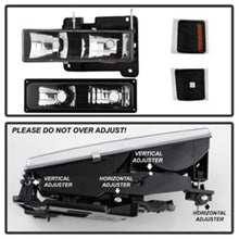Load image into Gallery viewer, Xtune Chevy Suburban 94-98 Headlights w/ Corner &amp; Parking Lights 8pcs Black HD-JH-CCK88-AM-BK-SET
