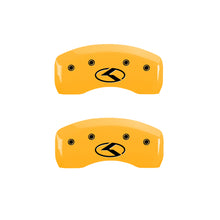 Load image into Gallery viewer, MGP 4 Caliper Covers Engraved Front &amp; Rear Circle K/Kia Yellow finish black ch
