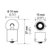 Load image into Gallery viewer, Hella Bulb 5008 12V 10W Ba15S B6 (2)
