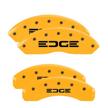 Load image into Gallery viewer, MGP Front set 2 Caliper Covers Engraved Front MGP Yellow finish black ch
