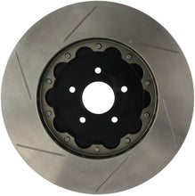 Load image into Gallery viewer, StopTech 09-11 Nissan GT-R Front Left Slotted Bare Iron 380x34mm Aero-Rotor Kit
