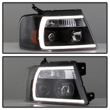 Load image into Gallery viewer, Spyder 04-08 Ford F-150 Projector Headlights - Light Bar DRL - Black PRO-YD-FF15004V2-LB-BK
