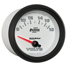 Load image into Gallery viewer, Autometer Phantom II 2-5/8in 18V Electric Voltmeter Gauge
