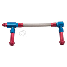 Load image into Gallery viewer, Russell Performance -8 AN to -8 AN ProFlex Holley 4150 Dual Inlet Carb Kit (Red/Blue)
