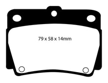 Load image into Gallery viewer, EBC 97-00 Mitsubishi Montero Sport 2.4 Yellowstuff Rear Brake Pads
