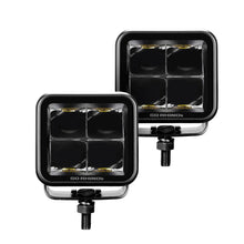 Load image into Gallery viewer, Go Rhino Xplor Blackout Series Cube LED Spot Light Kit (Surface/Threaded Stud Mnt) 2x2 - Blk (Pair)
