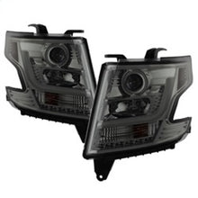 Load image into Gallery viewer, Spyder Chevy Tahoe / Suburban 2015 -2016 Projector Headlights - DRL LED - Smoke PRO-YD-CTA15-DRL-SM
