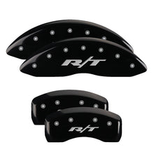 Load image into Gallery viewer, MGP 4 Caliper Covers Engraved Front C5/Corvette Engraved Rear C5/Z06 Black finish silver ch
