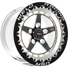 Load image into Gallery viewer, Weld Weldstar 15x8 / 5x4.5 BP / 3.5in. BS Black Wheel - Black Single Beadlock MT
