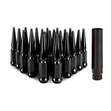 Load image into Gallery viewer, Mishimoto Mishimoto Steel Spiked Lug Nuts M12 x 1.5 24pc Set Black
