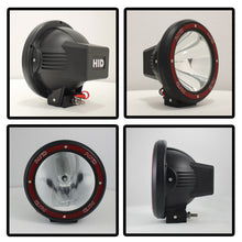 Load image into Gallery viewer, Spyder 7 Inch HID 4x4 fog lights Black/Red Housing w/wiring W/Switch- Chrome FL-CH-JK7004BR-C
