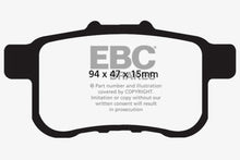Load image into Gallery viewer, EBC 09-14 Acura TSX 2.4 Redstuff Rear Brake Pads
