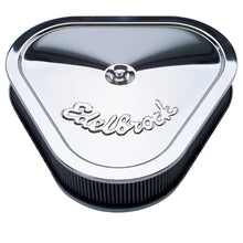 Load image into Gallery viewer, Edelbrock Air Cleaner Pro-Flo Series Triangular Steel Top 14 125In X 13 375In X 3 5In Chrome
