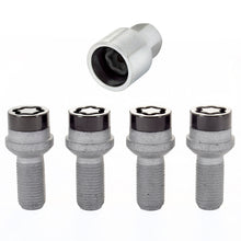 Load image into Gallery viewer, McGard Wheel Lock Bolt Set - 4pk. (Radius Seat) M14X1.5 / 17mm Hex / 26.7mm Shank Length - Black
