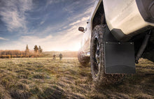 Load image into Gallery viewer, Husky Liners 09-16 Dodge Ram 1500/2500/3500 12in W Black Top &amp; Weight Kick Back Front Mud Flaps
