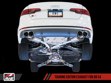 Load image into Gallery viewer, AWE Tuning Audi B9 S4 Touring Edition Exhaust - Non-Resonated (Silver 102mm Tips)
