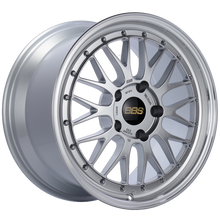 Load image into Gallery viewer, BBS LM 18x10 5x130 ET65 CB71.6 Diamond Silver Center Diamond Cut Lip Wheel
