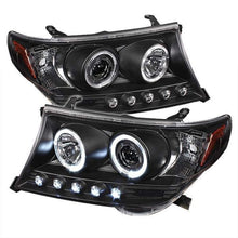 Load image into Gallery viewer, Spyder Toyota Land Cruiser 08-11 Projector Headlights LED Halo LED Blk PRO-YD-TLAND08-HL-BK
