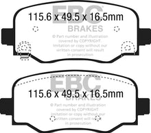 Load image into Gallery viewer, EBC 15+ Fiat 500X 1.4 Turbo Ultimax2 Rear Brake Pads
