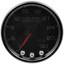 Load image into Gallery viewer, Autometer Spek-Pro Gauge Rail Press 2 1/16in 30Kpsi Stepper Motor W/Peak &amp; Warn Blk/Smoke/Blk
