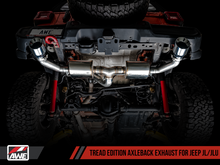 Load image into Gallery viewer, AWE Tuning 2018+ Jeep Wrangler JL/JLU Tread Edition Axle-Back Dual Exhaust - Chrome Silver Tips
