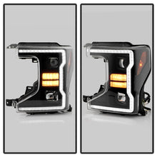 Load image into Gallery viewer, Spyder Signature 20-22 Ford F250/F350 (Halogen) Proj. Headlights - Black (PRO-YD-FS20HALSI-SEQ-BK)

