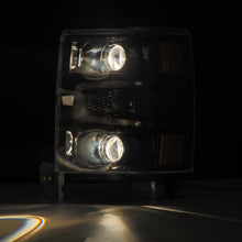 Load image into Gallery viewer, AlphaRex 14-15 Chevy 1500 PRO-Series Projector Headlights, Alpha-Black w/ Sequential Signal &amp;  DRL

