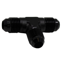 Load image into Gallery viewer, DeatschWerks 6AN Male Flare to 6AN Male Flare to 6AN Male Flare Tee Fitting - Anodized Matte Black
