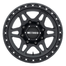 Load image into Gallery viewer, Method MR312 17x8.5 0mm Offset 8x6.5 130.81mm CB Matte Black Wheel
