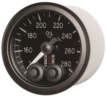 Load image into Gallery viewer, Autometer Stack Instruments 52mm 140-280 Deg F 1/8in NPTF Male Pro Control Oil Temp Gauge - Black
